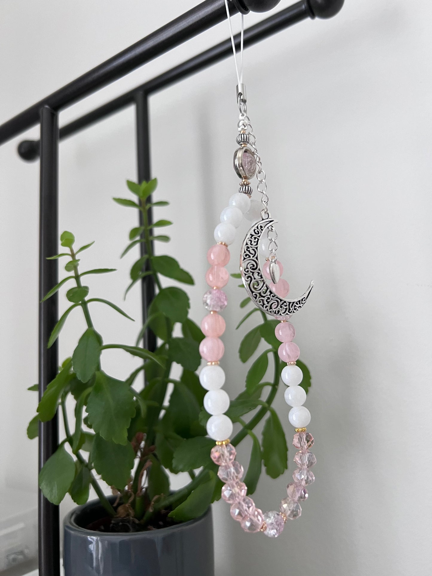 Pink Blossom Tasbih Phone Charm