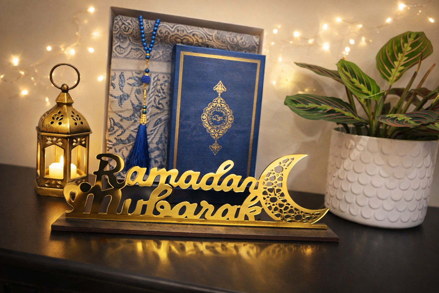 Ibaadah Islamic gift set in blue with personalised gift box