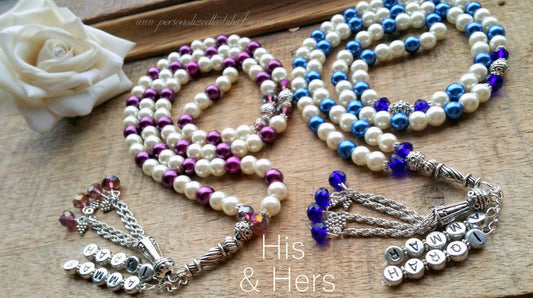 SET: His & Hers - 5-PersonalizedTasbihs4u