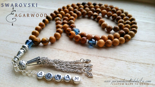 Oudh & Navy Swarovski Crystals-PersonalizedTasbihs4u
