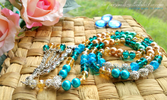 Turquoise Gold-PersonalizedTasbihs4u