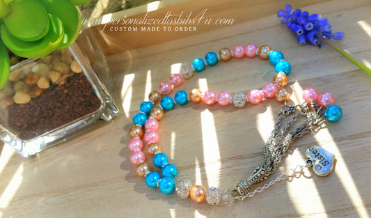 Turquoise Pinks-PersonalizedTasbihs4u