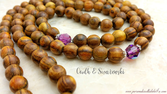 Oudh & Purple Swarovski Crystals-PersonalizedTasbihs4u