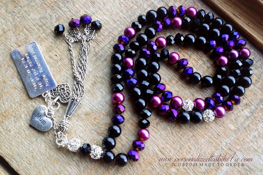 Purple & Black-PersonalizedTasbihs4u