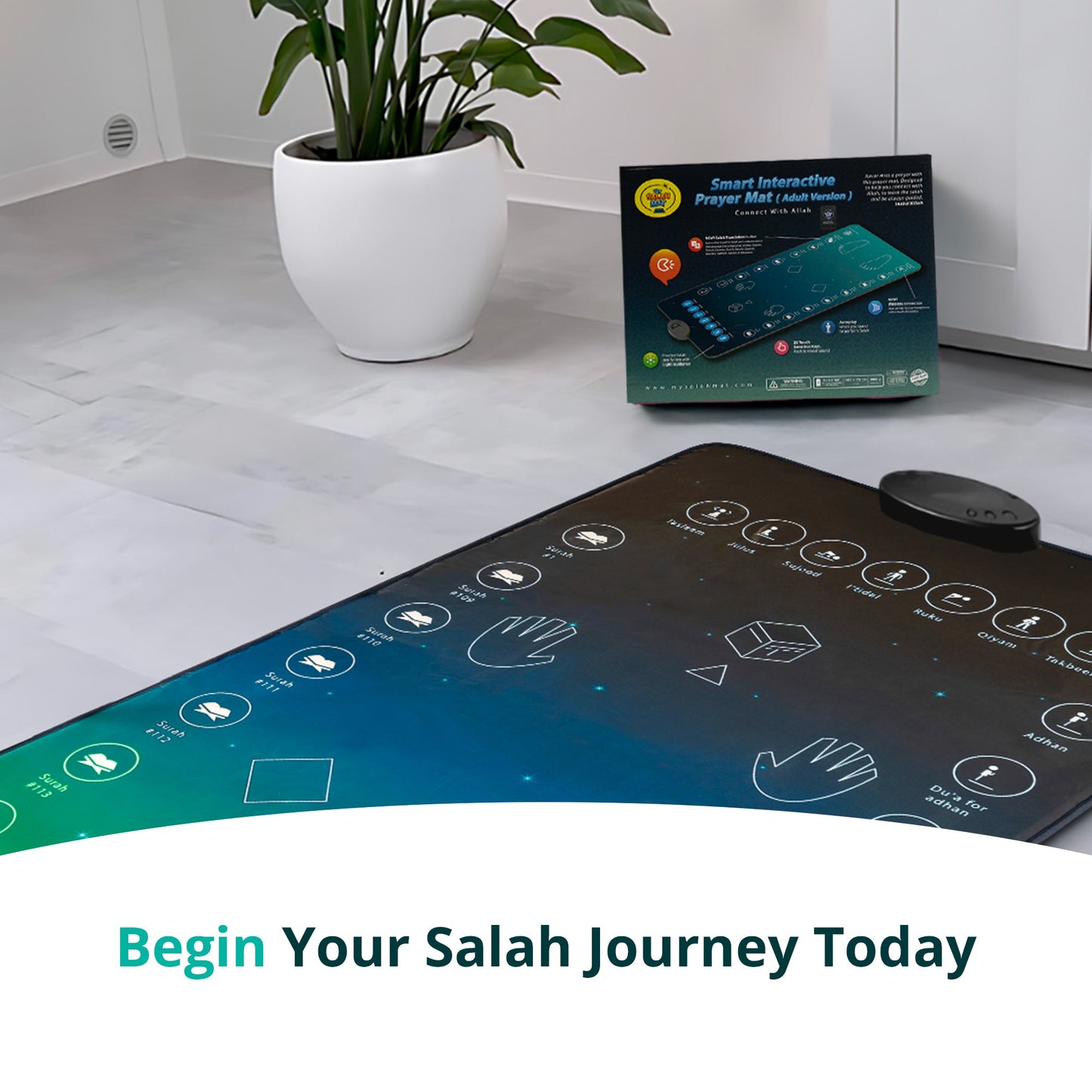 Smart Interactive Adult/Revert Prayer Mat | Original Version | 8years+ | A beautiful Ramadan and Eid gift for loved ones