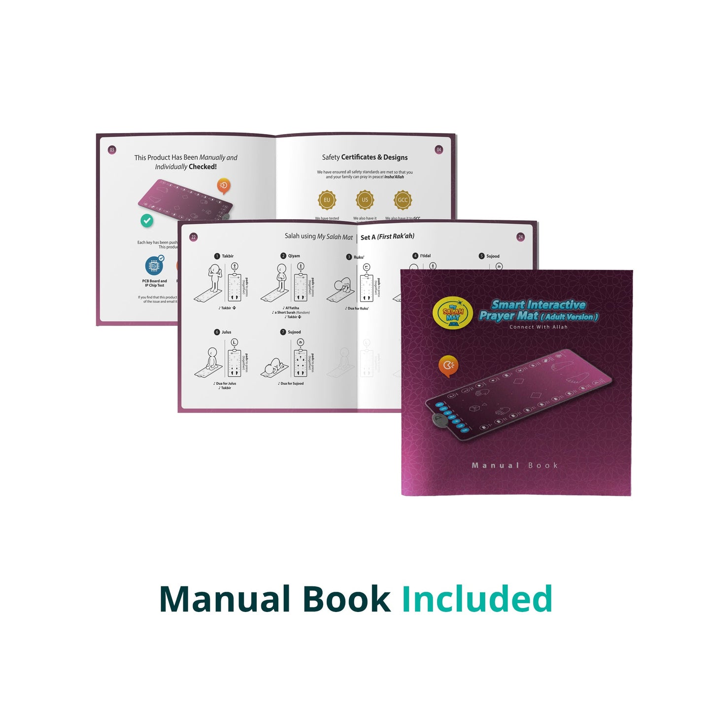 Smart Interactive Adult/Revert Prayer Mat | Rahma Version | 8years+ | A beautiful Ramadan and Eid gift for loved ones