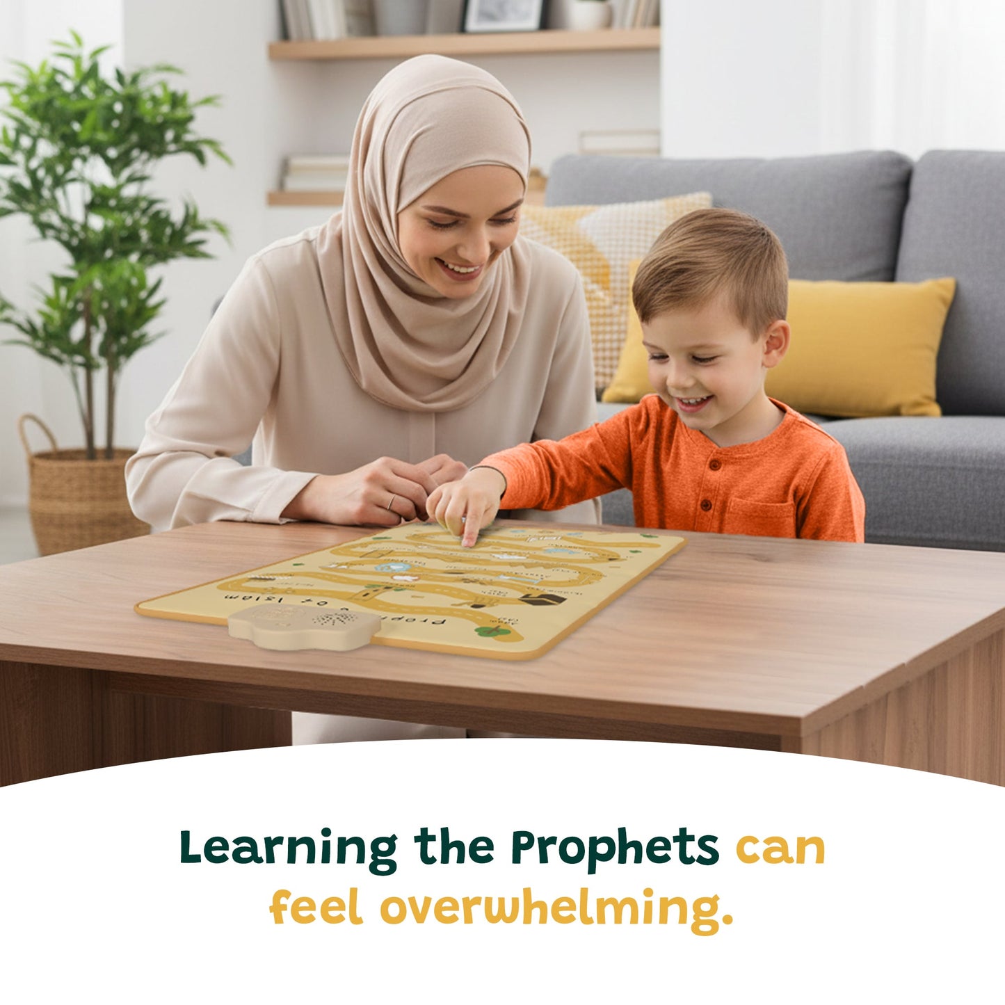Prophets of Islam Interactive Audio Mat & Wall Art | Learn About All 25 Prophets with Stories & Quizzes | A beautiful Ramadan and Eid gift for loved ones