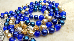 Gold Sapphire-PersonalizedTasbihs4u