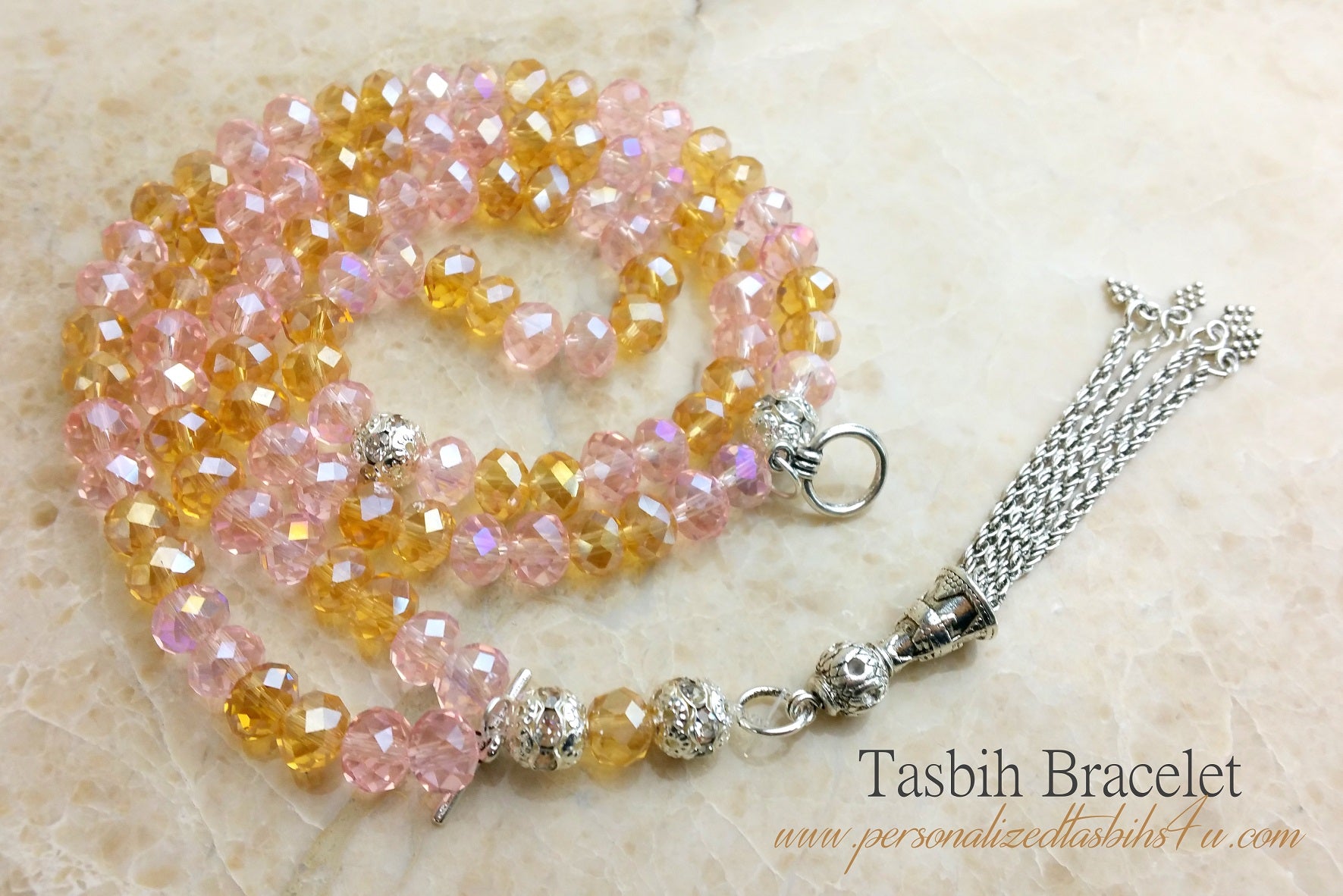 Tasbih Bracelet - Rose Gold-PersonalizedTasbihs4u