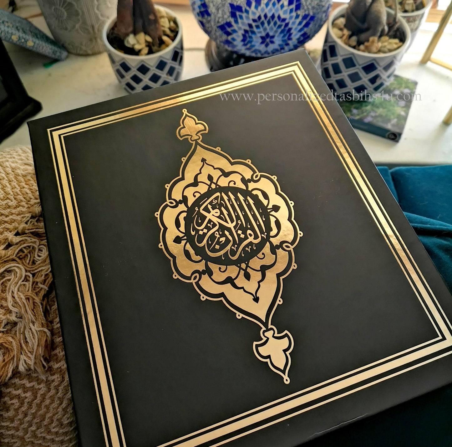 Luxury Kaabah Inspired Gift Hamper (Tasbih, Quran, Prayer Mat)